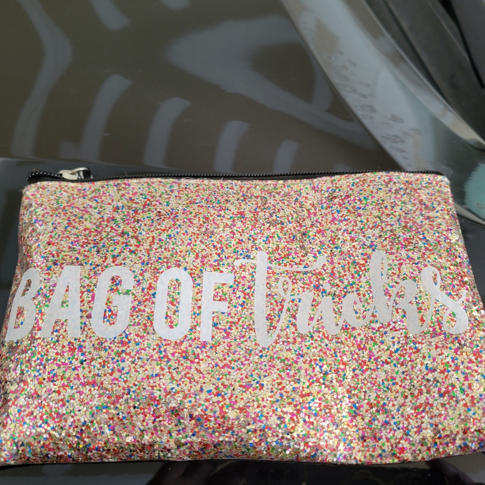 Bag of Tricks Glitter Cosmetic Pouch